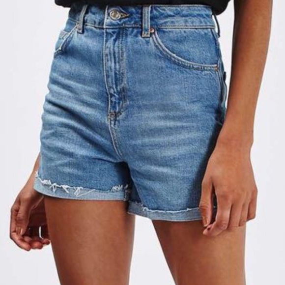 Topshop Pants - Topshop Girlfriend highwaist jean short
